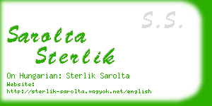 sarolta sterlik business card